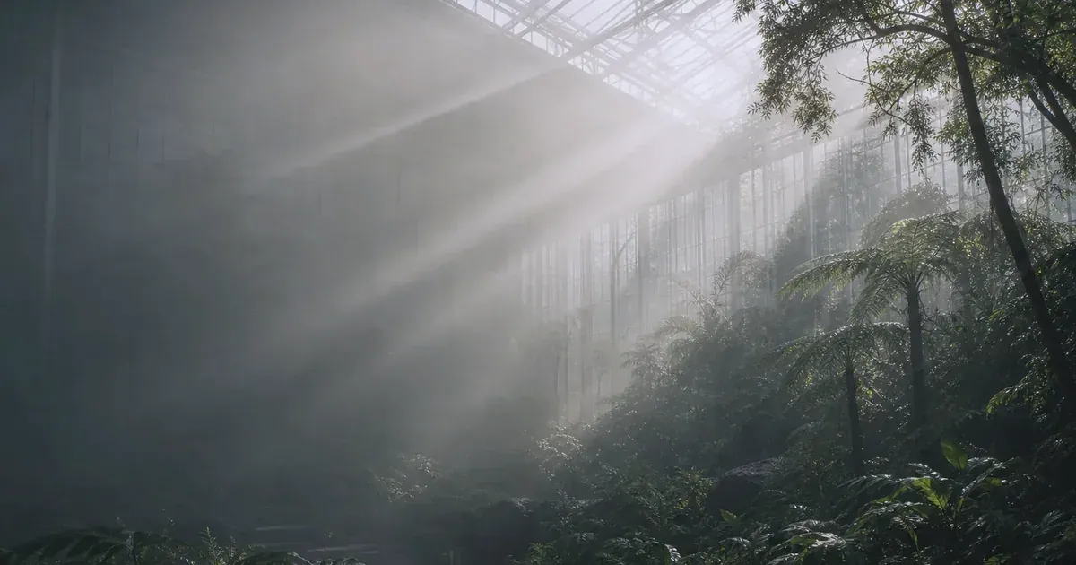 大温室植物園のLP作例（架空の施設）